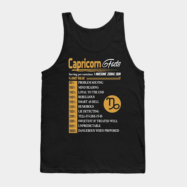 CAPRICORN FACTS Tank Top by BTTEES